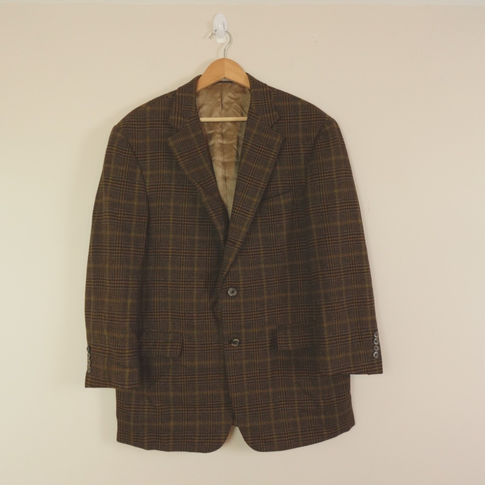 Samuelsohn Blazer Plaid Wool Cashmere Greenwich II‎